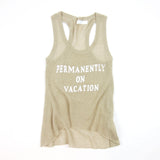 Permanently on Vacation Knit Tank Top by KARMA for a cure in nude