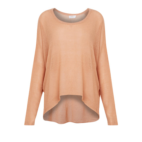 Rose Gold Solid Knit Sweater - KARMA for a cure by Margaux - Rose Gold knit sweater makes your skin glow