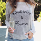 World Peace & Prosecco Knit - Platinum