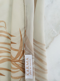 Cream Palm Print Scarf/Sarong Set